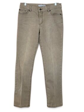 Chico’s Khaki Slim Straight Jeans